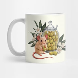 Cute mouse and olives Mug